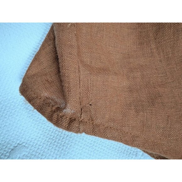 NWT Harve Bernard Blouse Top Women's Large Pure Linen Sleeveless brown tone - Picture 9 of 10